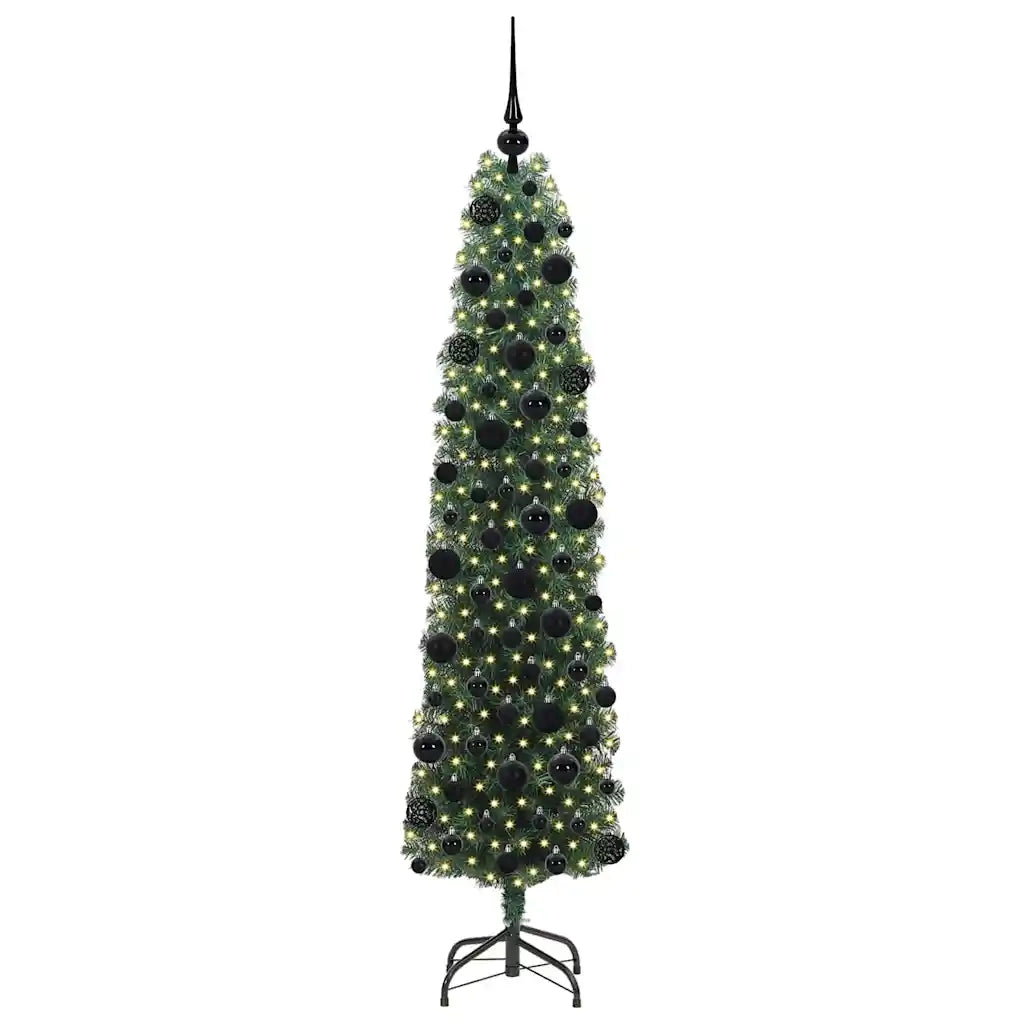 Albero di Natale Artificiale-Albero Natalizio con 300 LED Verde 180 cm 817424