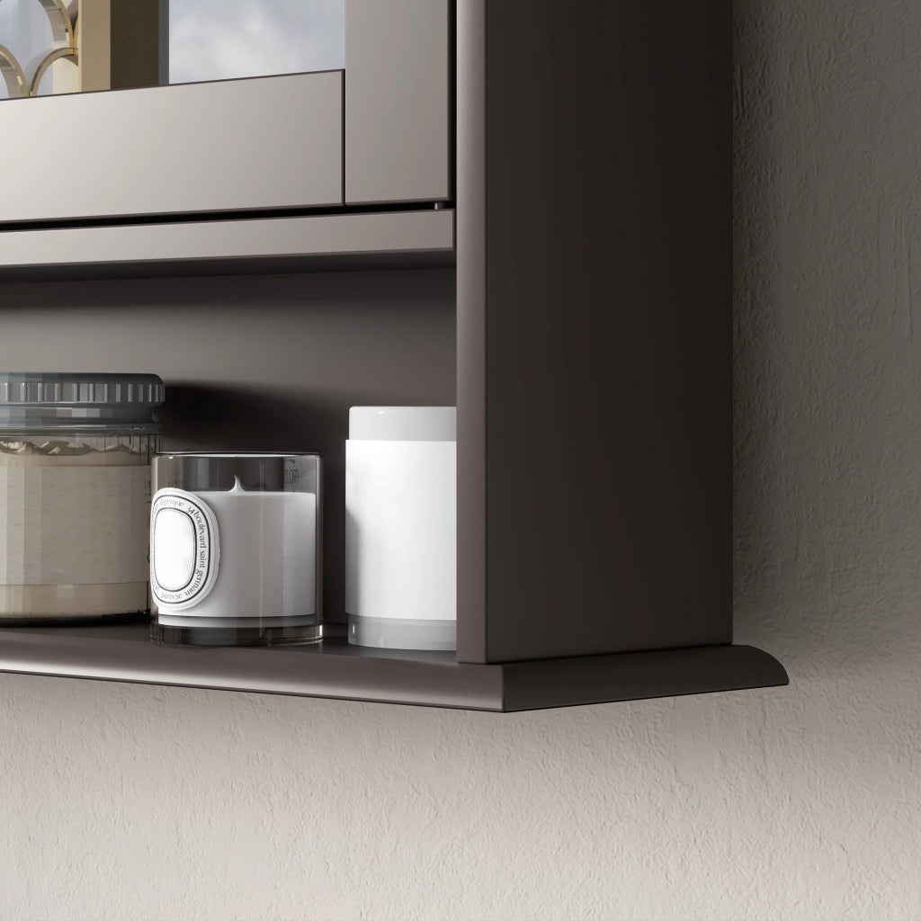 Armadietto Bagno con Specchio ¨C zephmum ¨C 56x13x58cm Marrone