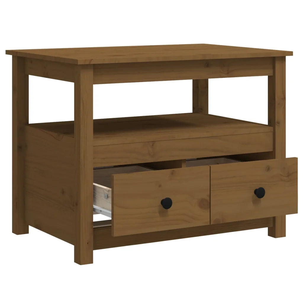 Tavolino da salotto | Tavolino da caff¨¨ | Tavolino da Soggiorno ambra 71x49x55 cm in Legno Massello di Pino