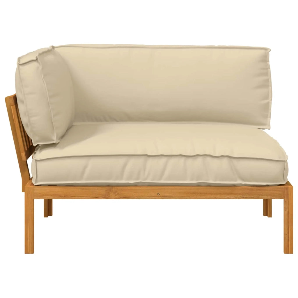Set di divani Beige 133 x 92 x 69 cm Legno di Acacia Massello 3418159