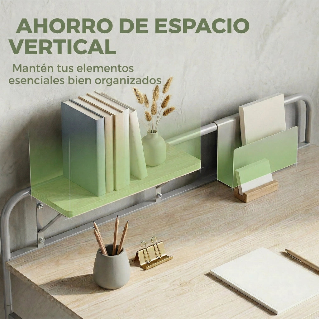 Scrivania con scaffale in legno e metallo ¨C Xylo ¨C rovere 98x48x88 cm