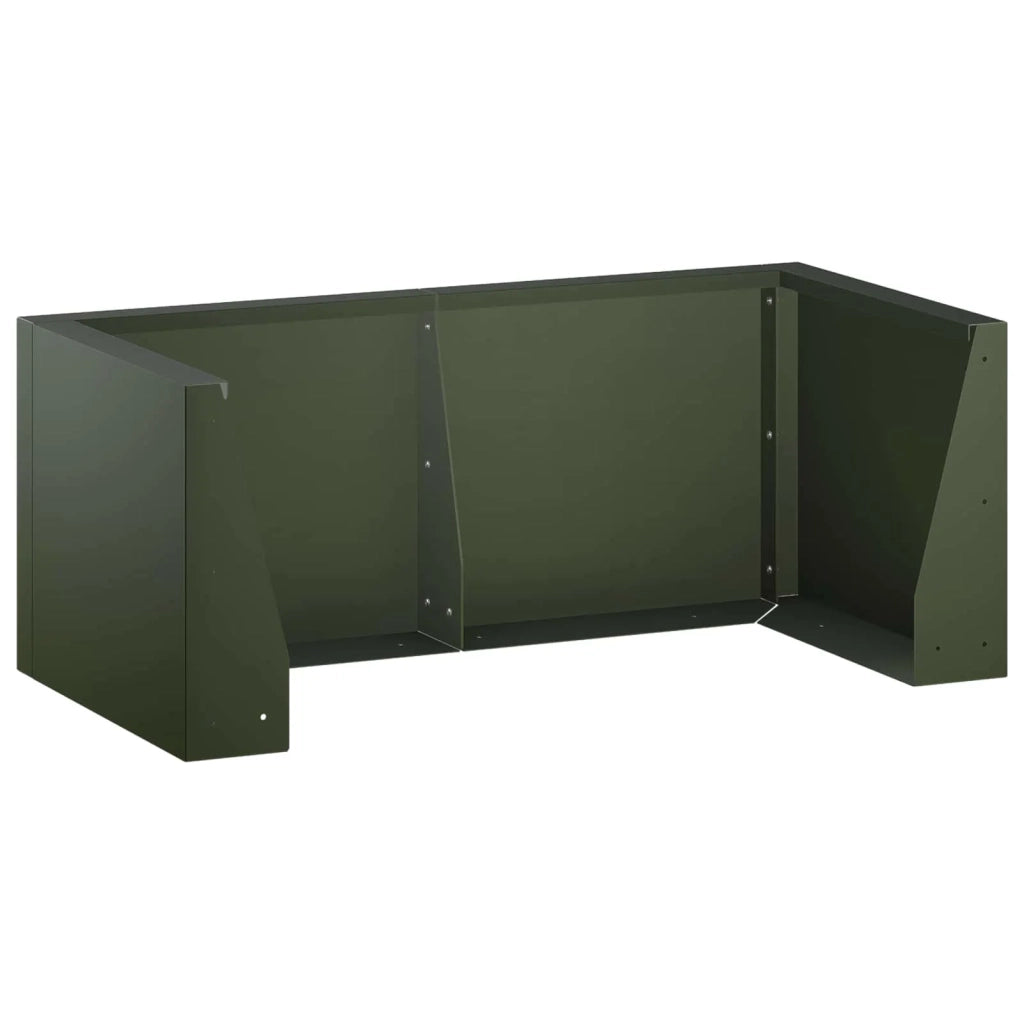 Muro di contenimento 8 pz 300 x 100 x 30 cm Acciaio Verde Oliva 3449243