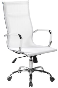 Sedia Poltrona Presidenziale da Ufficio in Rete Tosini Dallas Bianca