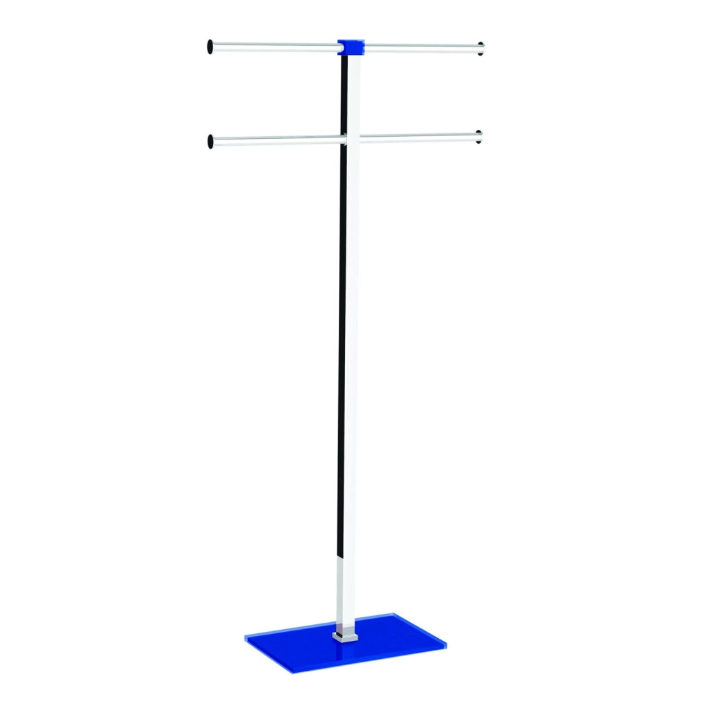 Piantana portasciugamani acciaio inox e resine termoplastiche serie Rainbow Gedy RA31 Blu