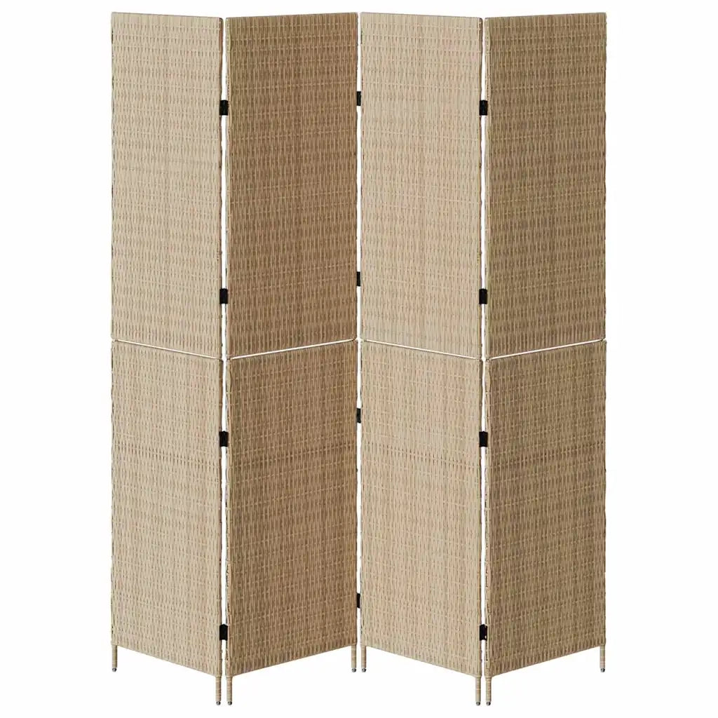 Divider per stanze Beige 195 x 180 cm polyrattan 42003679