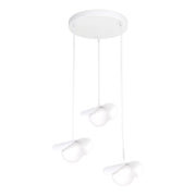 Lampada a sospensione RITUAL bianca sfera vetro 3xG9