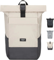 Borsa da Spalla Universale Beige Grigio - Nr. 4 - Borsa da Spalla con Tasca per Laptop per Università, Lavoro & Bicicletta - Grande Borsa - Impermeabile