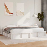 Struttura del letto Bianco 200 x 200 cm Pino massello 3385704