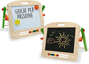 Lavagna da gioco per bambini in Legno Lavagna In Legno Da Tavolo Per Bambini con Gessetti, Doppia, Lavagnetta da Tavolo