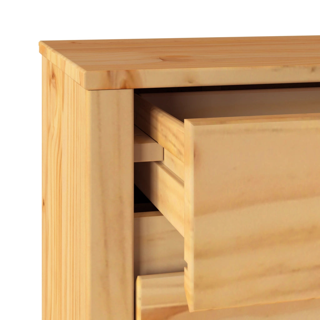 Comodino  "DRAMMEN" 45x35x56 cm in Legno Massello di Pino