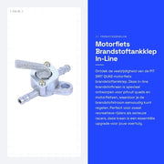 Tappo serbatoio in linea per motori 2 tempi 90cc/110cc/120cc/125cc/140cc - Lunghezza 55 mm
