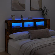 Testiera LED Rovere Fumo 180x18,5x103,5 cm Legno Multistrato 837362