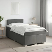 Letto box spring con materasso Grigio Scuro 120 x 190 cm 3450433
