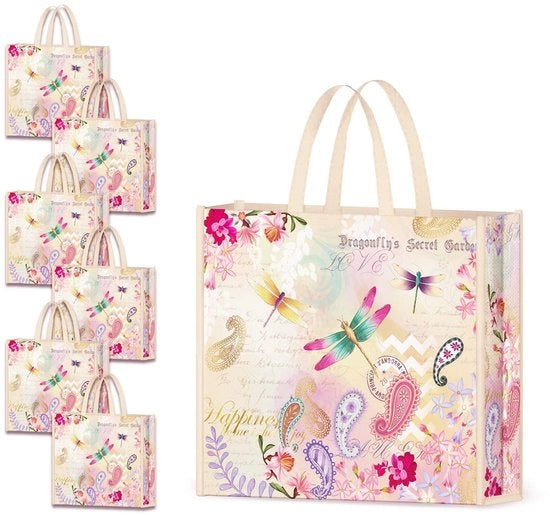 Borsa per la spesa in tessuto ecocompatibile - Capacità 50 litri - Progettata per essere riutilizzata - Unico design - Stile moderno
