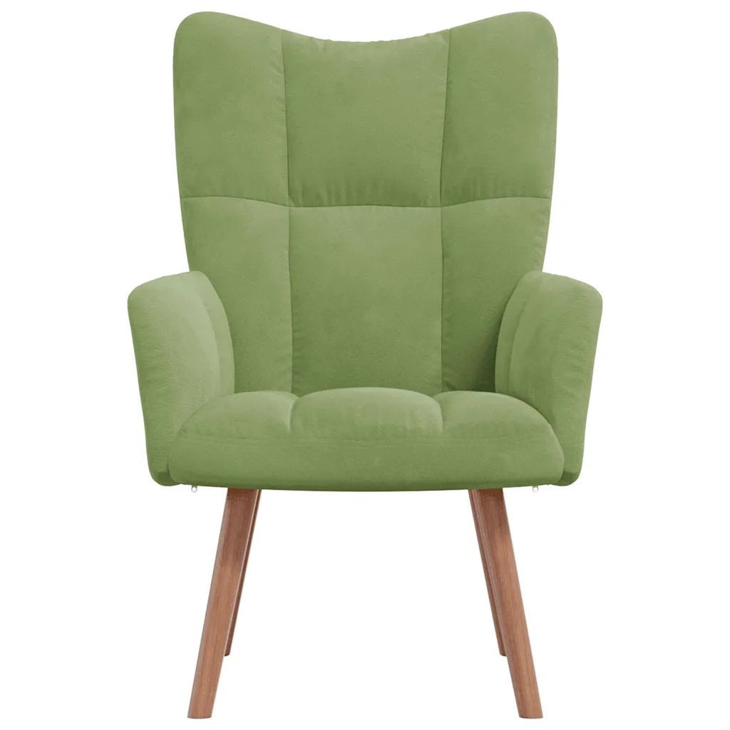 Sedia Relax Verde Chiaro in Velluto 328054