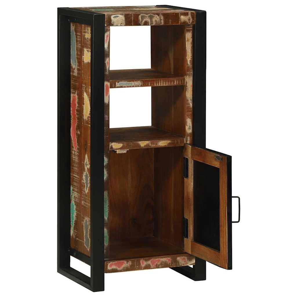 Mobiletto da bagno moderno con spazio interno 40 x 30 x 90 cm in legno riciclato marrone 02_0057647