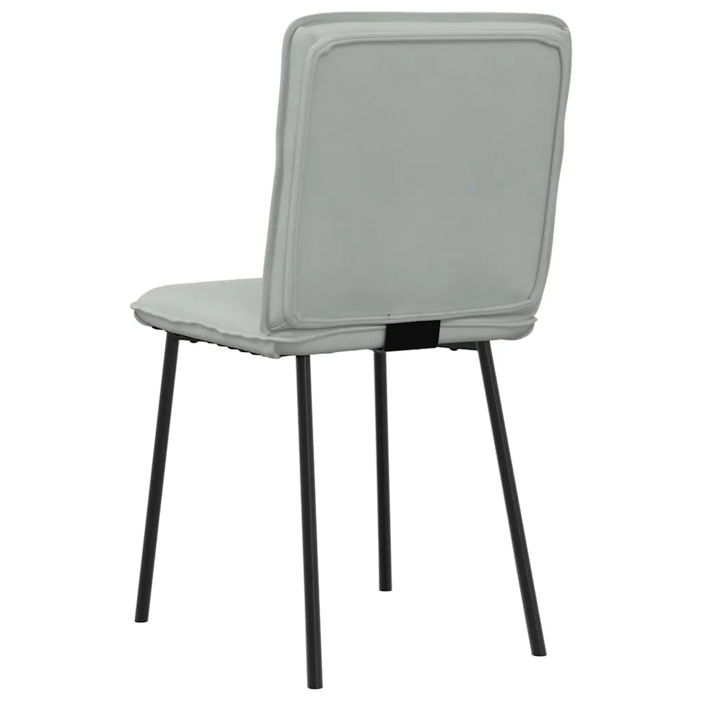 Sedie da Pranzo 6 pz Grigio Chiaro in Velluto 3315579