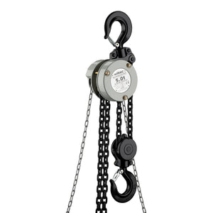 Mini paranco a catena manuale VSK-5, capacità di carico 5 t, altezza di sollevamento 3 m, per sollevare e abbassare carichi pesanti in officine, magazzini e cantieri, per impieghi gravosi