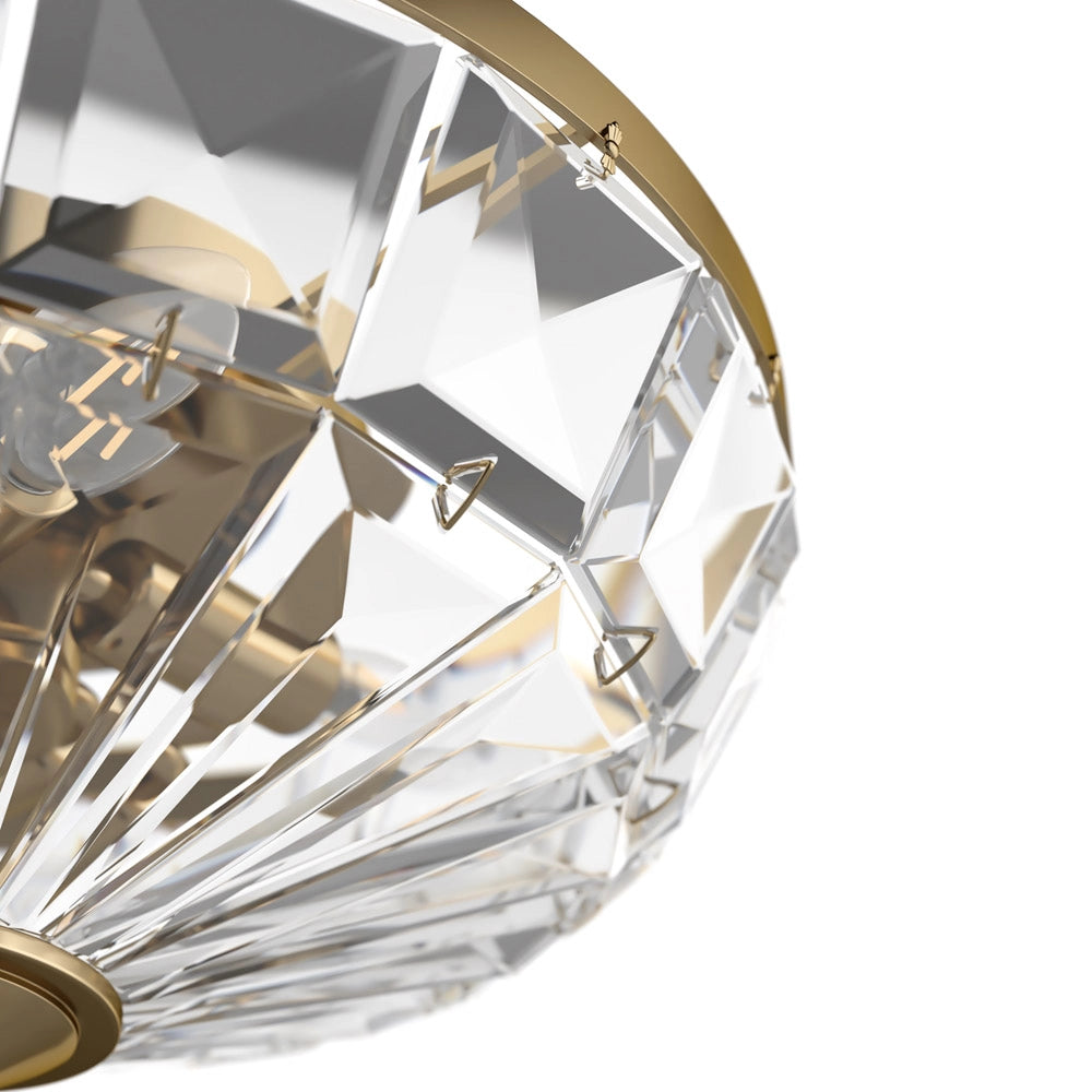 Maytoni plafoniera contemporanea Facet 4 luci E14 oro metallo vetro