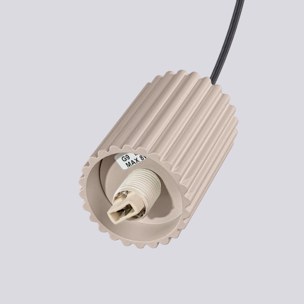 Lampadario moderno tondo taupe 3 sfere vetro SFERA