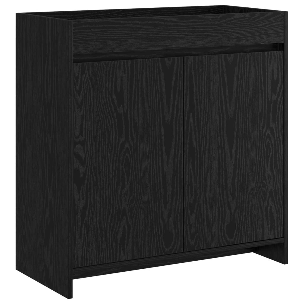 Mobiletto da Bagno Sotto Lavabo Rovere Nero 78,5 x 37,5 x 81 cm 890785
