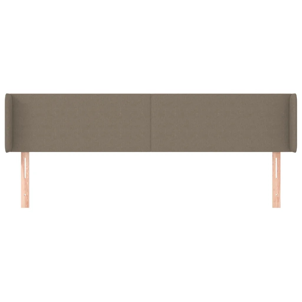 Testiera | Testata ad Orecchio Tortora 183x16x78/88 cm in Tessuto