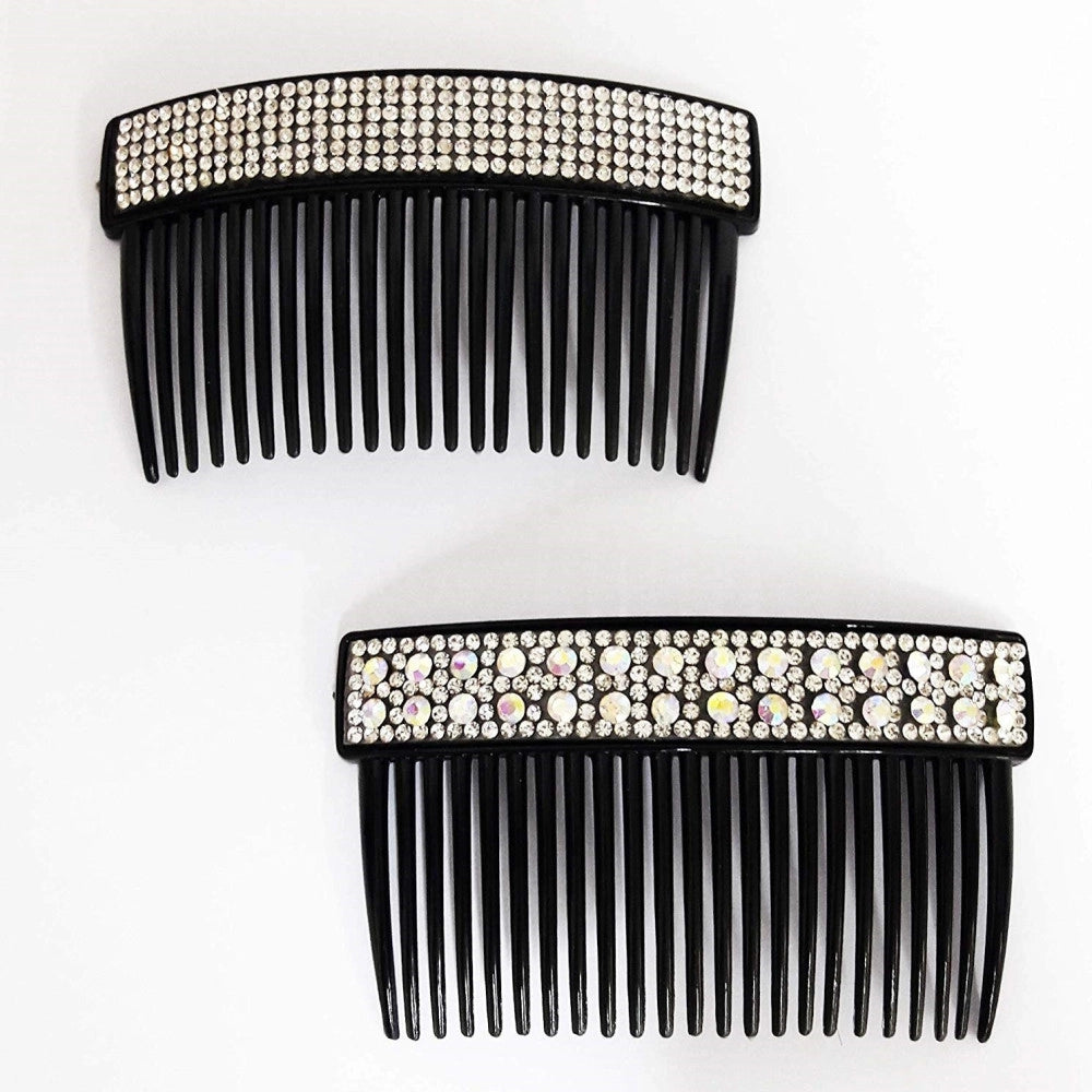 Trade Shop - Fermaglio Pettine Fermacoda Brillantini Glitter Ferma Coda Ferma Capelli -