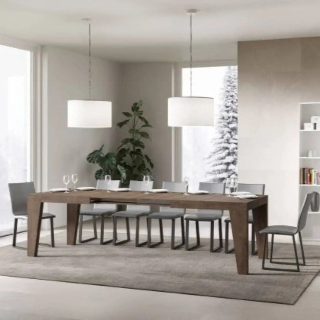 Tavolo allungabile 160/264x90 cm Naxy colore noce