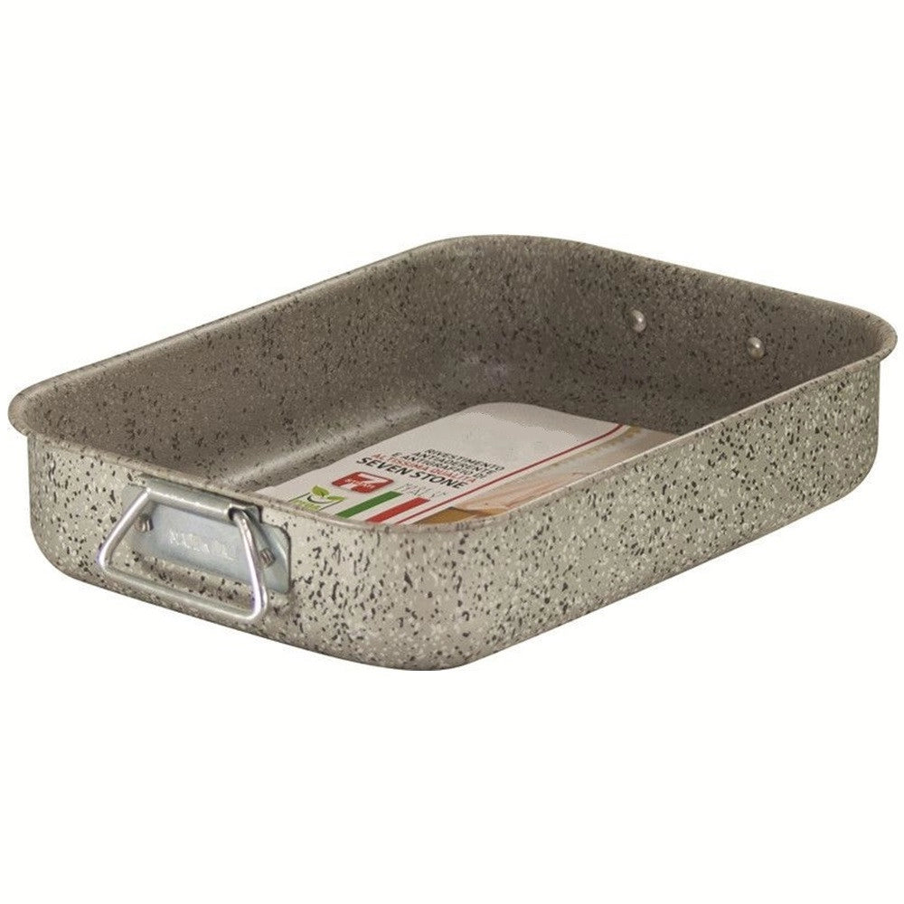 Trade Shop - Rostiera Teglia Lasagnera Antiaderente Antigraffio No Pfoa 25-30-35 Cm Con Maniglie -    -35 Cm   -