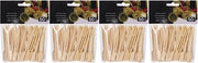 Spiedini in legno 100% bambù - Robusto/Stabile - Grillatura/Cocktails - Finger food/Carni - Adatto per fonduta - Manico piatto per maggiore presa - Spiedini per griglia