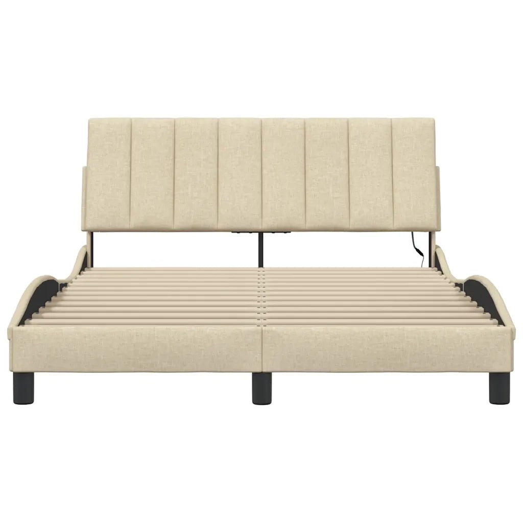 Giroletto senza Materasso Hanko Crema 140x190 cm in Tessuto 3310459