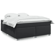 Giroletto a Molle con Materasso Nero 180x200 cm in Similpelle 3285221