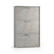 Mobile Portascarpe Axinite, Scarpiera 18 Paia Made in Italy, 67x28x112h cm Grigio Cemento