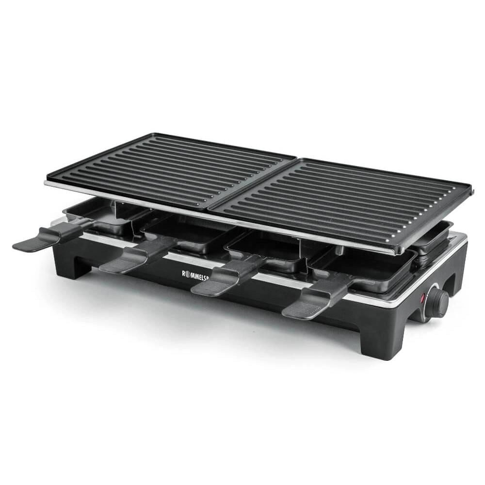 Rommelsbacher RCS 1350 griglia per raclette 8 persona(e) 1350 W Nero, Acciaio inossidabile