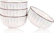Colazione in porcellana colorata - 14,5 cm (700 ml) Colazione per colazione - Set di 4 - Ramen | Zuppa | Insalata | Pasta | Frittata