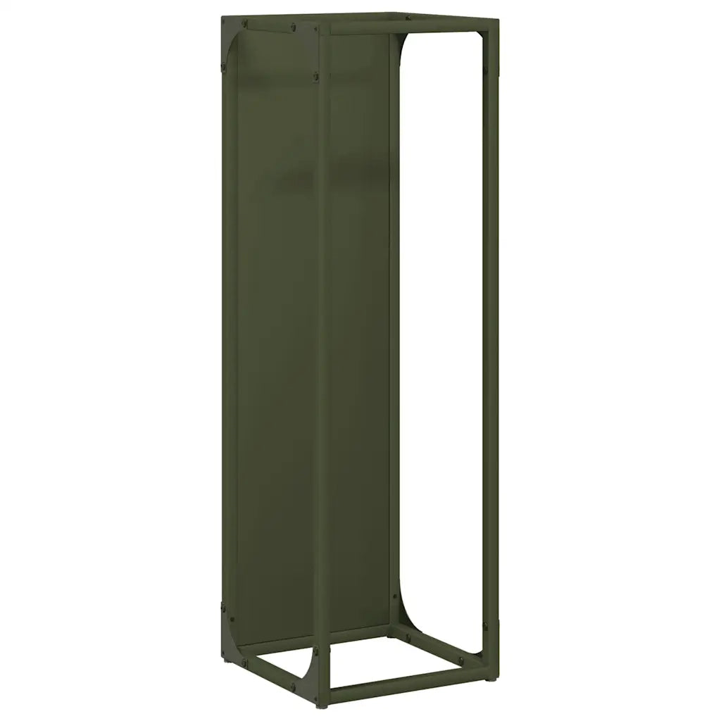 Rastrelliera per Legna da Ardere Verde Oliva 25x25x80 cm CFW9683983