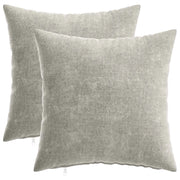 Federa 2 pcs HEERLEN Grigio Chiaro 40 x 40 cm Tessuto Chenille 908503