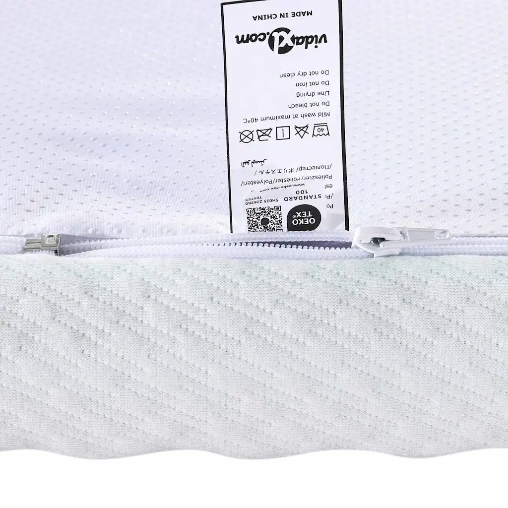 Topper per materasso Bianco e Verde 200 x 200 cm CFW5512445