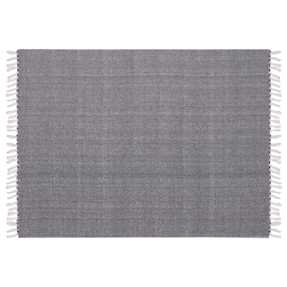 Coperta in cotone Nero 130 x 160 cm Copriletto boho stile costiero