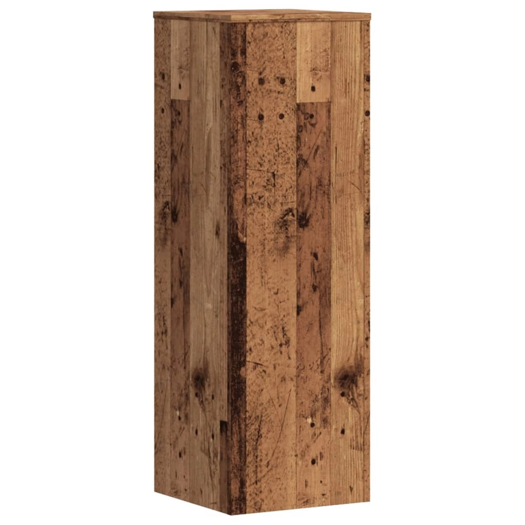Portavasi mobiletto portafiori legno invecchiato 33 x 33 x 100 cm legno ingegnerizzato marrone 02_0045185