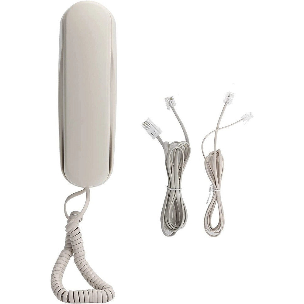 Trade Shop - Mini Telefono Fisso Con Filo Linea Fissa Classico Da Parete Ufficio Famiglia -