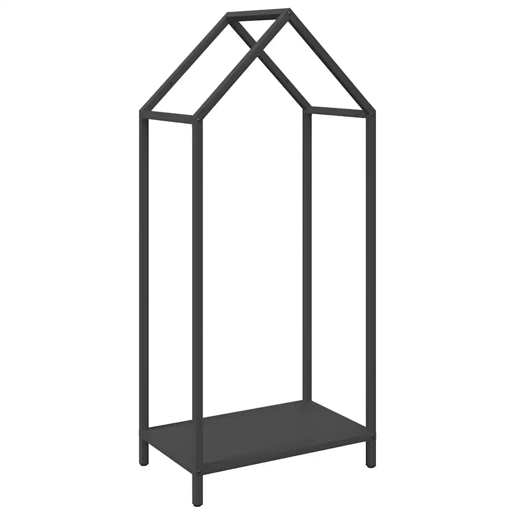 Rastrelliera per Legna da Ardere Nera 40x25x90 cm 864295