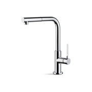 Newform, Miscelatore Lavello Monocomando, Cromo, Con Doccetta Estraibile, Maki