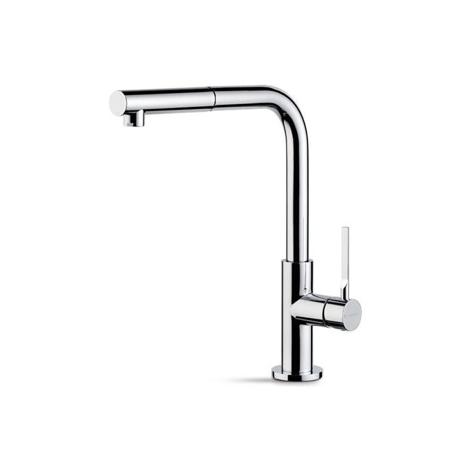 Newform, Miscelatore Lavello Monocomando, Cromo, Con Doccetta Estraibile, Maki