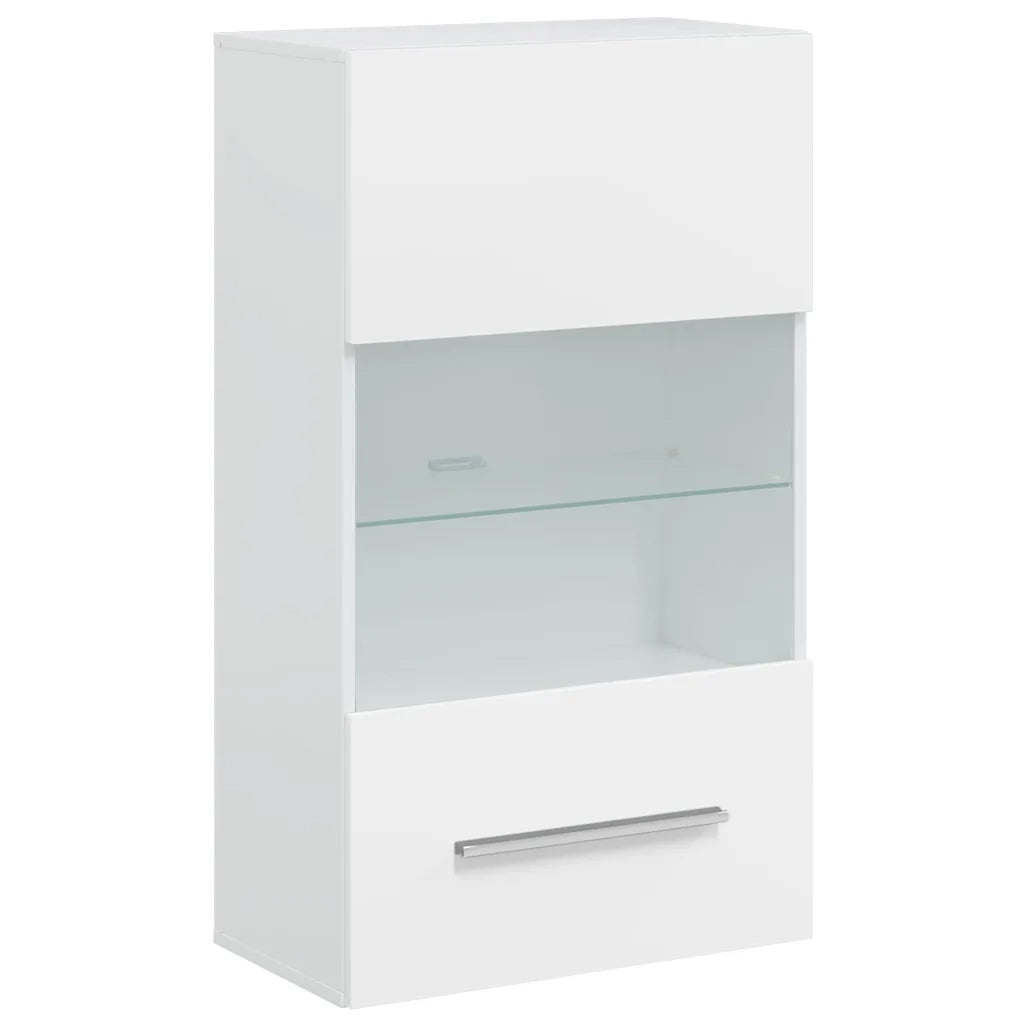 vidaXL Unità TV 5 pz con Illuminazione a LED Bianco Opaco Truciolato