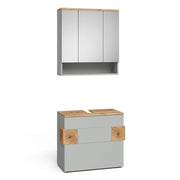 Vicco Set di mobili da bagno Grigio/Artisan 2 parti