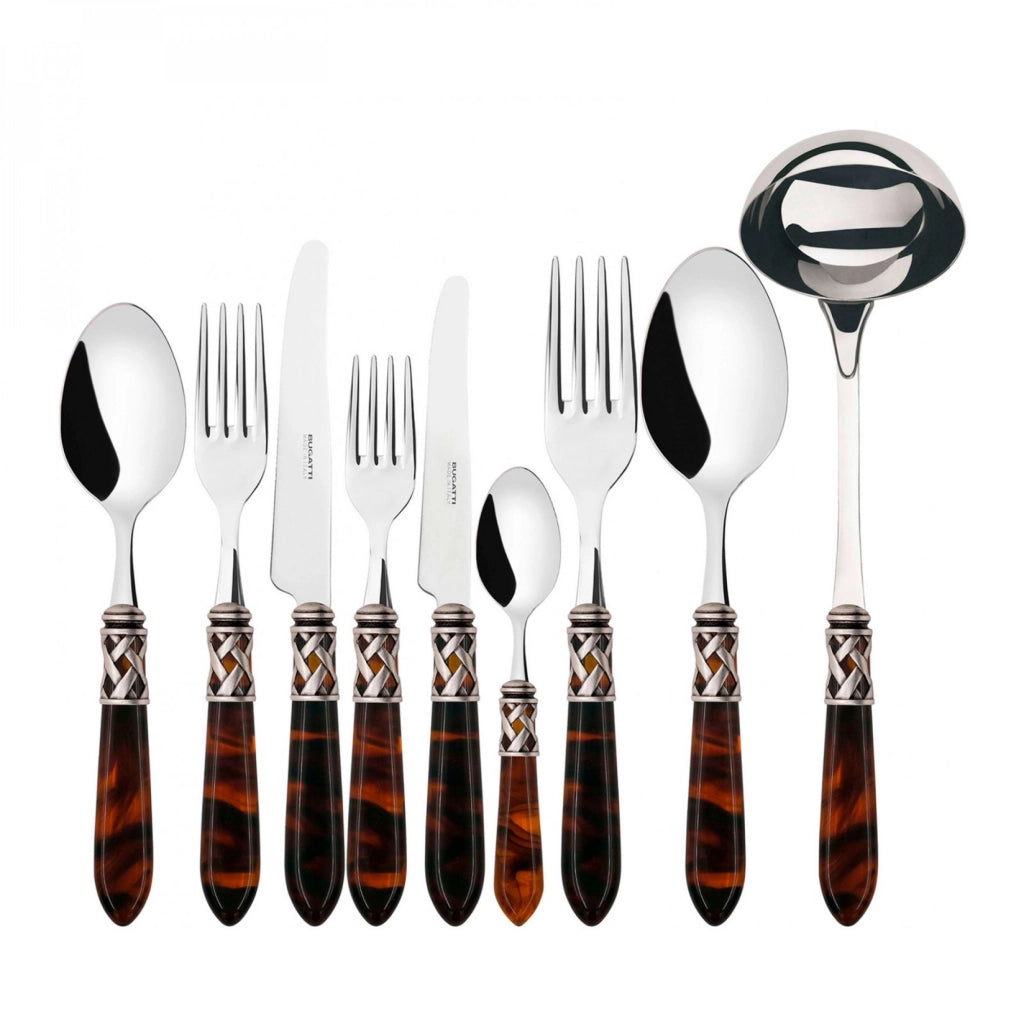 ALADDIN Ghiera Argento Anticato, Posate Set 75 pz, Scatola