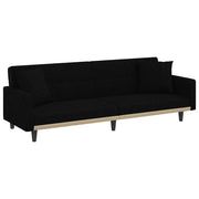 Divano letto | Sof¨¤ letto | Letto singolo con Cuscini Nero in Tessuto