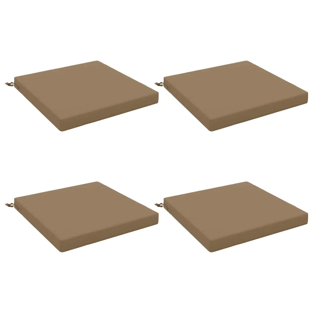 Cuscini per Sedia in 4 Pezzi SOEST 4 pz 100% Poliestere Tortora 944754