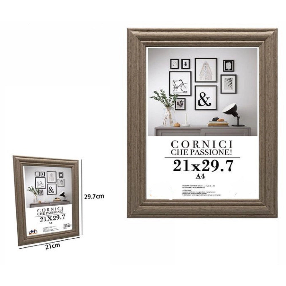 Trade Shop - Cornice Per Foto Porta Fotografie Quadri Tele 21 X 29,7 Cm Modello Legno 71646 -